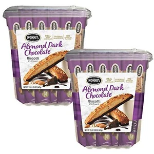 Nonni's Almond Dark Chocolate Biscotti 25 Count, 2lb,1.25 oz 943 g (Pack of 2) - Picture 1 of 1