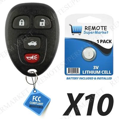 Lot 10 Wholesale Bulk Remote Fob for Buick Allure Lacrosse Chevy Cobalt Malibu Foto 1 de 4