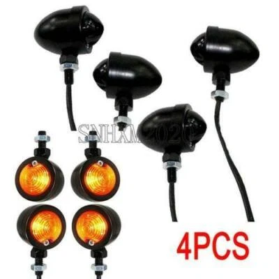 Mini intermitentes de señal de bala de aluminio de 2,4" de 4 piezas para Honda Rebel 250 CMX250C Foto 1 de 4