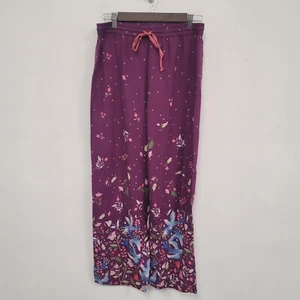 Bex Parkin Anthropologie Womens Floral Pajama Pants Size S Purple Comfy Lounge - Picture 1 of 13
