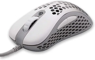 G-Wolves Skoll SKL ACE Lightweight Honeycomb Wired RGB Gaming Mouse,  White/Gray - Image 1 of 4