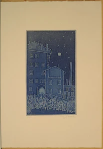 FRANCESCO CASORATI etching 50 x 35 numbered signed - no shady booth - Picture 1 of 4