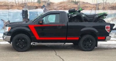 C Hockey 3M Vinyl Sticker Graphic Decal Stripe Ford F150 09-14 Regular Cab Boss - Image 1 of 4