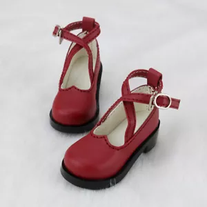 1/4 BJD Shoes MSD Dollfie bow red shoes Dollmore DREAM LUTS AOD MID SOOM DOD AF - Picture 1 of 8