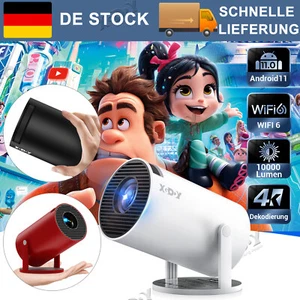 5G 4K Projektor Smart HD LED WiFi Bluetooth HDMI Android Büro Heimkino Beamer DE - Bild 1 von 15