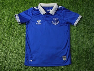 EVERTON 2023/2024 FOOTBALL SOCCER SHIRT JERSEY HOME HUMMEL ORIGINAL SIZE YOUNG M - Picture 1 of 12