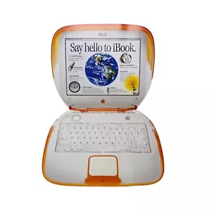 Anuncio impreso de revista Apple iBook 1999 Think Different anuncio de 4 caras mandarina - Imagen 1 de 5