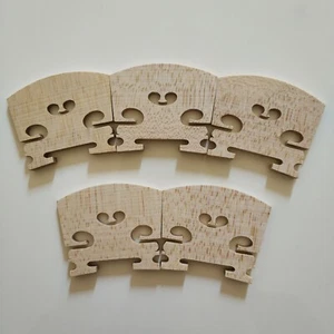 5x 4/4 Violin Bridge String Accessory Great Sound Natural European Wood Maple - Picture 1 of 2