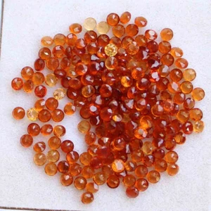 Lote de piedras preciosas sueltas de granate hessonita natural sin tratar 25,70 quilates 3 mm corte redondo - Imagen 1 de 3