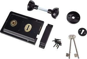 ERA Rim 6 x 4-inch Sashlock with Handles - Black - Picture 1 of 4