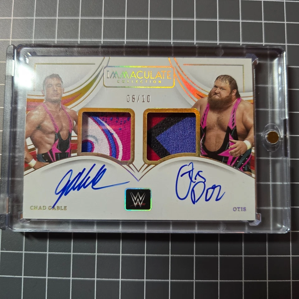 2023 Panini Immaculate WWE Chad Gable Otis Dual Mem Patch Auto /10 - Image 1 of 2
