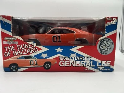 American Muscle Dukes of Hazzard General Lee 1969 Charger Bodyshop 1/18 Scale - Image 1 of 4