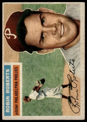 1956 Topps #180a Robin Roberts White Back - Image 1 of 2