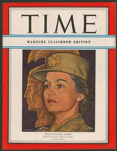 TIME MAGAZINE JANUARY 17 1944 WWII WAC'S COLONEL OVETA CULP HOBBY - Picture 1 of 2