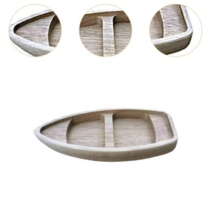 Boat Model Toy Boat Decoration Handcrafts Wood Canoe Wood Decoration for Shelf - Picture 1 of 7