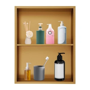 Recessed Shower Niche 14x17x10" Double Shelf Wall-inserted for Shower Bathroom - Picture 1 of 14