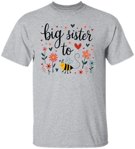 Big Sister to Bee Design – Cute Bumblebee Heart Graphic – Sister Announcement Yo - Picture 1 of 9