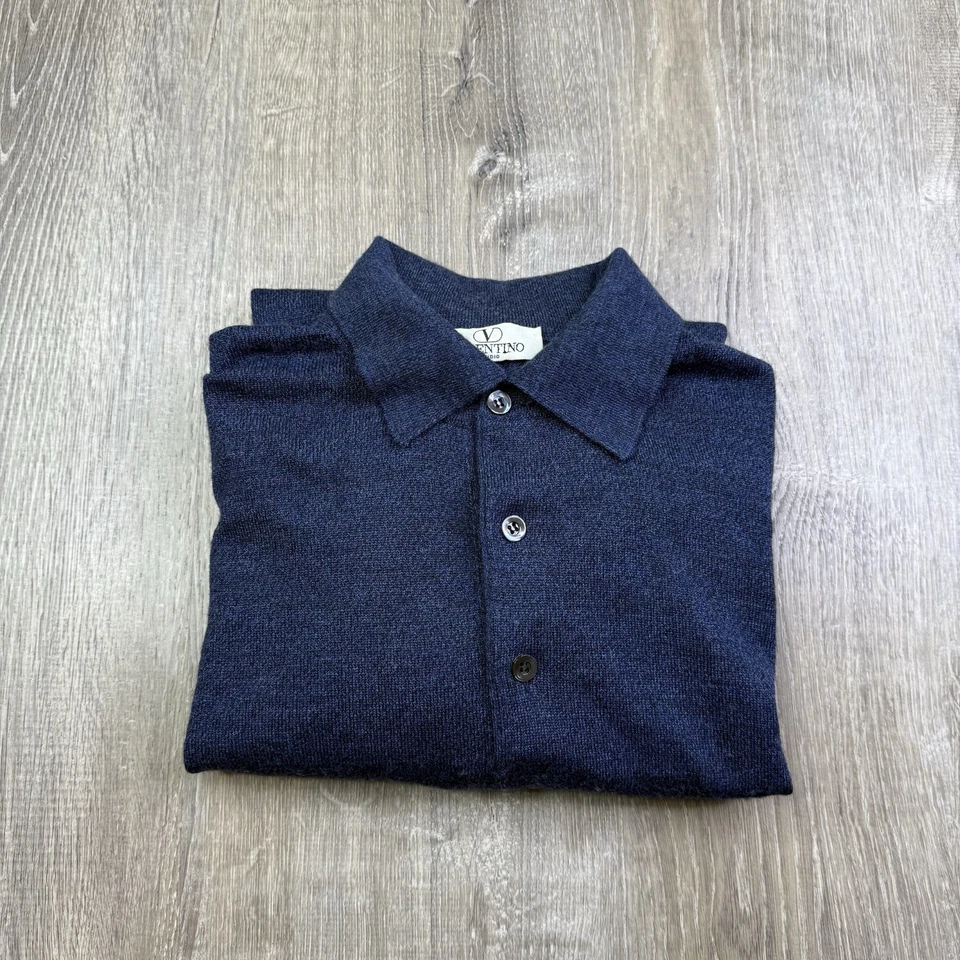 Vintage Valentino Studio Pure Wool Sweater Blue Mens Size XXL Made In Italy - Image 1 of 4