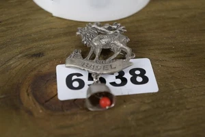 Basel Switzerland Souvenir Brooch Pin Stag Deer Bell Dangle Silver Tone - Picture 1 of 3