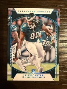 2023 Jalen Carter National Treasures Treasured Rookies 1/1 Philadelphia Eagles - Picture 1 of 2