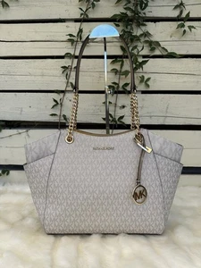 Michael Kors Jet Set Travel Large Chain Shoulder Tote - Pale Gold - Bild 1 von 8
