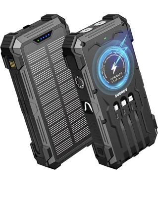 Banco de Energía Solar, Cargador Portátil Inalámbrico 42800mAh Foto 1 de 4