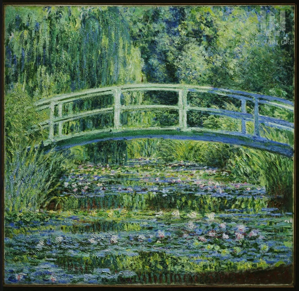 ACEO Art Card Water Lilies and a Japanese Bridge in his garden by Claude Monet - Image 1 of 1