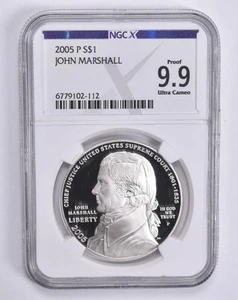 Proof 9.9 UCam 2005-P John Marshall Commemorative Dollar NGC X NGCX - Picture 1 of 5