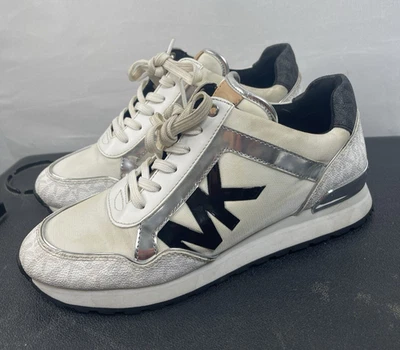 Michael Kors -Maddy Two-Tone Trainers /Sneakers- 49T0MAFD3d- Size 8 - Image 1 of 4