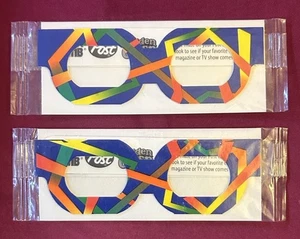 Post 1997 Nickelodeon 3-D NoggleGoggles Glasses Set of 2 Vintage RARE - Picture 1 of 2