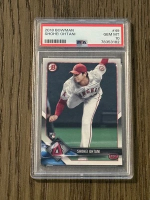 2018 Bowman Shohei Ohtani #49 Rookie Card PSA 10 GEM MT RC - Image 1 of 2