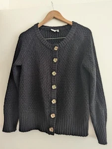 ICHI schwarze Strickjacke mit Knopfleiste Made in Denmark Gr. M - Bild 1 von 8