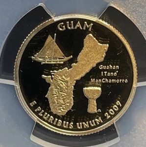 2009 S Guam Low Mint Washington Quarter PCGS PR69 DCAM Naturally Toned#46986702 - Picture 1 of 10