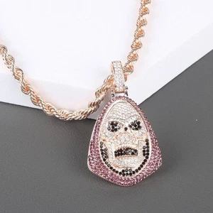 Collar Hip-hop de acero inoxidable colgante amuleto con cadena giratoria joyería - Imagen 1 de 6