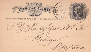 1880 POSTAL CARD CANCEL TO SALT LAKE CITY UTAH - DESERET NATIONAL BANK - Picture 1 of 2