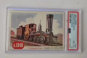 TOPPS 1955 vintage RAILS and SAILS CARD #69 "CRAMPTON LOCO" Graded VG-EX 4 PSA - Picture 1 of 6