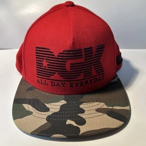 RARE Kayo DGK All Day Everyday Cord Red Green Camo Adjustable Snap Back Hat - Picture 1 of 10