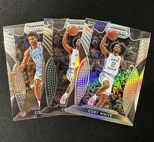 Lotto Panini Prizm Draft Picks 2019-20 Silver Prizm Coby White Rookie #70 + #8 - Foto 1 di 3