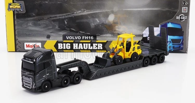 MODELLINO CAMION STATICO MAISTO VOLVO FH16 XL 750 PIANALE TRASPORTO RUSPA 1/64 - Immagine 1 di 4