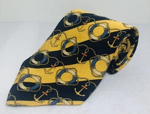 "Corbata de seda náutica Tommy Hilfiger con anclas multicolores y salvavidas 56""" - Imagen 1 de 4