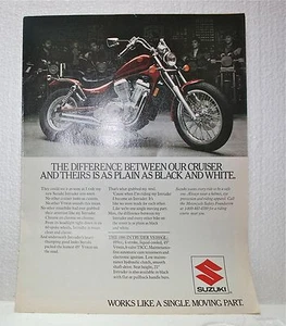 Suzuki Intruder 700 1986 motocicleta vintage anuncio impreso - Imagen 1 de 1