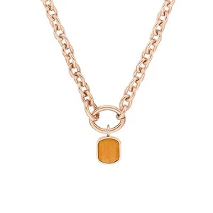 S.oliver Jewel Women Necklace with Pendant Stainless Steel IP Rose 2037969 - Picture 1 of 3