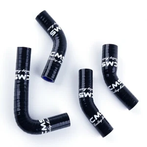 Black for Yamaha RD350 RD250 LMC LC 4L1 4L0 YPVS Silicone Radiator Coolant Hose - Picture 1 of 9
