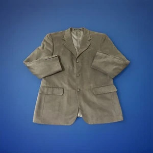 Mens Microfiber Sports Coat Gray Blazer Jeffrey Banks Size 40S Supra Suede Soft - Picture 1 of 7