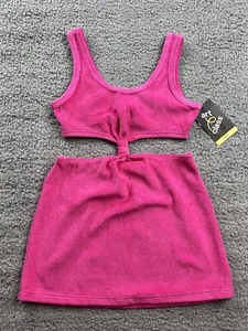 Art Class Girl's Size Medium (8) Solid Terry Swim Cover Up Dress Pink - Picture 1 of 6