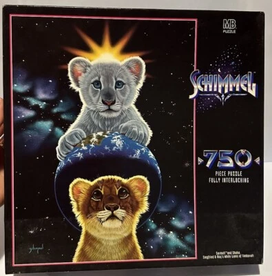 Schimmel 750 Piece Puzzle Siegfried & Roy's White Lions of Timbavati VTG 1996NEW - Image 1 of 4