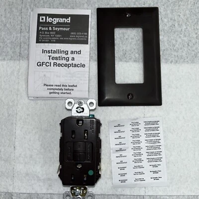 Legrand Pass Seymour 1597HG Hospital Grade GFCI 15A 125V BROWN - Image 1 of 4