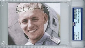 ERICH HARTMANN SIGNED PRINT PSA DNA (D) WWII ACE 352V - Picture 1 of 1