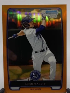 2012 Bowman Chrome Prospects Orange Refractor /25 Mike Gallic #BCP149 - Picture 1 of 6