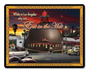 Brown Derby-Eat In The Hat 12" x 15" Metal Sign - Picture 1 of 1